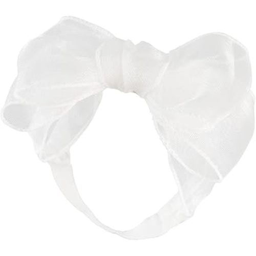 Lace Big Bow Baby Girls Headband Floral Hair Band Toddlers Newborn Infants Christening Baptism Party Hair Accessories for 0-36 Months Elastics Hairband (Style 7)