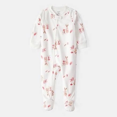 Baby & Toddler Girl Carter's One-Piece Bunny Fleece Footie Pajamas