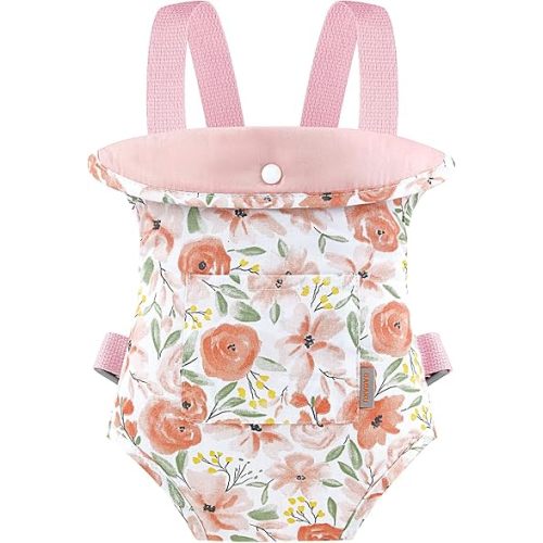 GAGAKU Baby Doll Carrier for Little Girls, Reborn Doll Accessories for Toddlers Kids 3+ Years Old, Toy Dolls Carrier - Roses