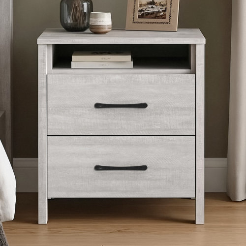 Wade Logan® Allysyn 22.7" 2 Drawer Nightstand & Reviews | Wayfair