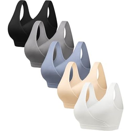HBselect Maternity Nursing Sleep Bra for Breastfeeding Wireless Bralette