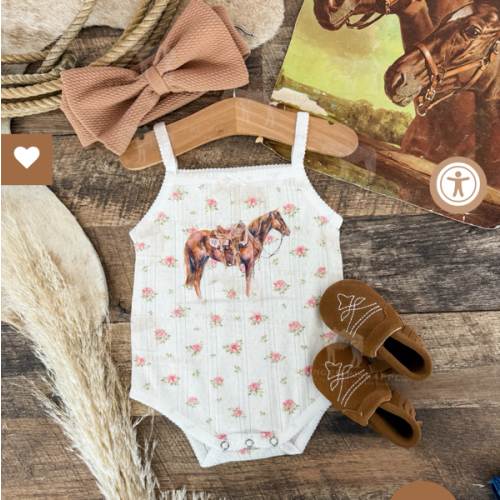 The Goodhorse Floral Pointelle Onesie/Tank (Baby/Toddler) – theFRINGEDpineapple