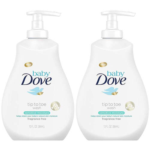 Dove Baby Tip To Toe Wash 13 Ounce Sensitive Pump 384ml 2 Pack