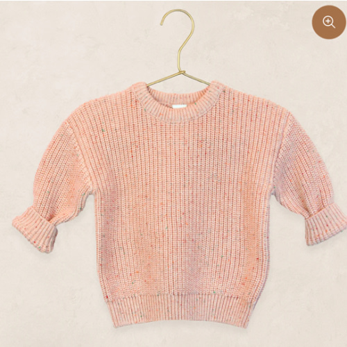 Knit Chunky Sweater - Petal Speckle