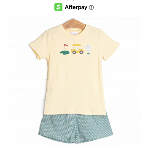 Putterly Adorable Applique Short Set, Green – Stitchy Fish