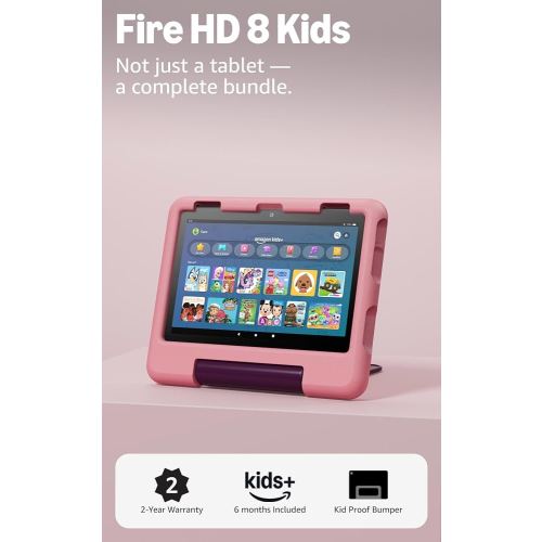 Amazon Fire HD 8 Kids tablet (newest model), ages 3-7. With bright 8" HD screen. Includes ad-free and exclusive content, parental controls and 13-hr battery, 32GB, Disney Princess