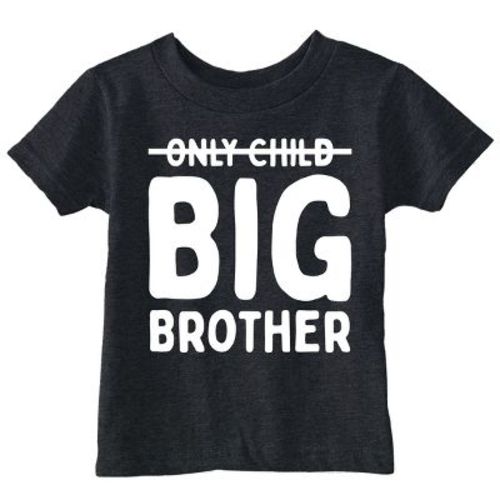 Toddler Funny T Shirts Only Child Big Brother Sarcastic Tee For Young Kids - Crazy Dog Toddler T Shirt with Fun Design Black 4T
