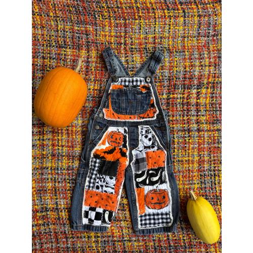 custom Halloween baby overalls