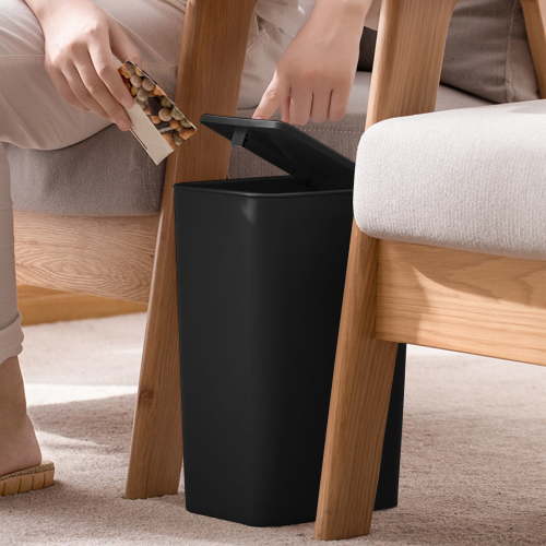 kttectoa Trash can 13 Liter Bathroom Trash Can with Press Lid Small Garbage Bin for Toilet Office Bedroom Kitchen Plastic Kitchen Trash Can Bathroom Trash Can