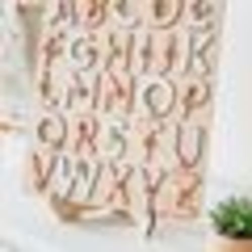 Pink Pastel Wooden Alphabet Puzzle, Christmas Gifts For Kids