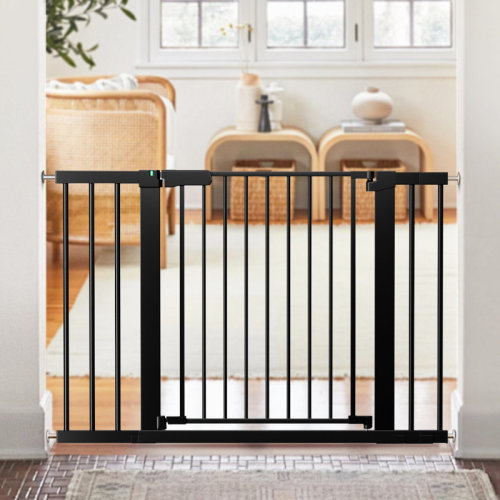 Toocapro 29.5-46" Wide Baby Gate 30" Tall Dual Lock Auto Close Safety Gates with Secure Indicator & Reviews | Wayfair
