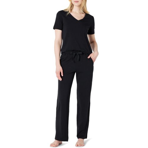 Amazon Essentials Women's Soft Cotton Modal Short Sleeve T-Shirt and Pant Sleepwear Set