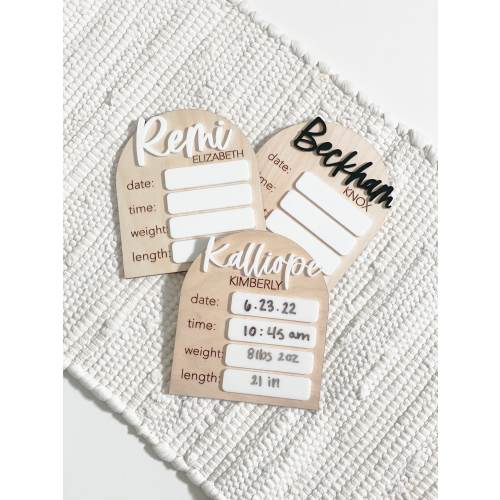 Birth Stat Sign | Erasable Birth Stat Sign | Name Sign | Fresh 48 Sign | Baby Name Sign | Name Announcement | Nursery Sign | Boho Nursery