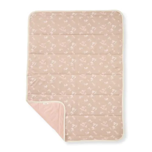 Whimsical Floral Organic Cotton Reversible Baby Blanket
