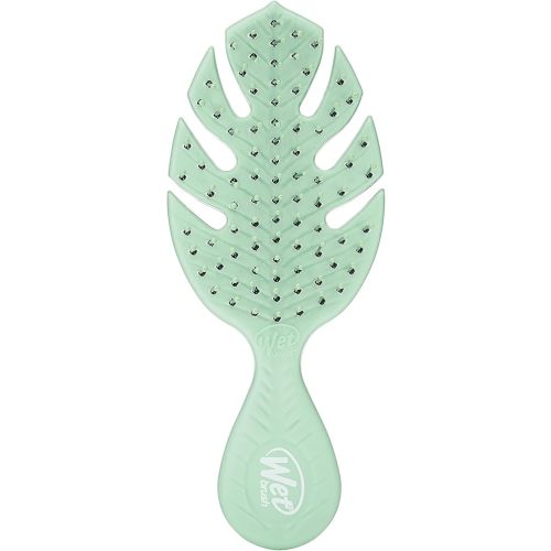 Wet Brush Go Green Mini Detangler, Green - Detangling Travel Hair Brush - Ultra-Soft IntelliFlex Bristles Glide Through Tangles & Gently Loosens Knots While Minimizing Pain, Split Ends & Breakage