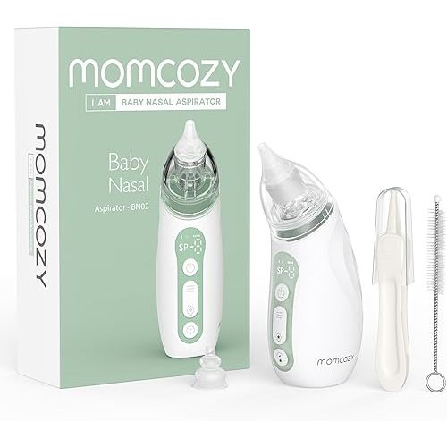 Momcozy Baby Nasal Aspirator, Strong Suction Electric Nose Aspirator for Toddler, Portable Baby Nose Sucker Rechargeable with Light and Music