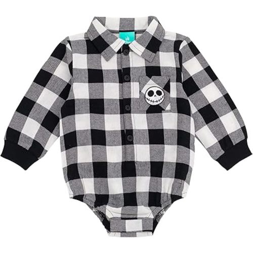 Disney Junior Baby Plaid Flannel Bodysuit Newborn to Infant Sizes (Newborn - 24 Months)