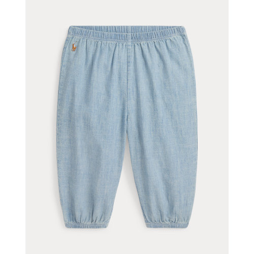 Indigo Cotton Chambray Pant for Baby Girls | Ralph Lauren