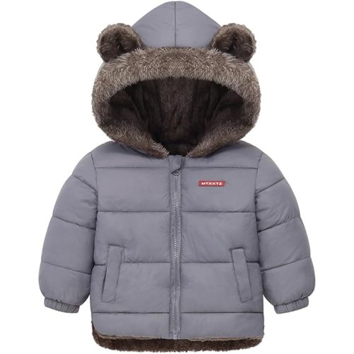 Fairy Baby Infant Baby Winter Coat Cute Teddy Bear Hooded Jacket Warm Fleece Outerwear Windproof Toddler Boys Girl 6M-4T