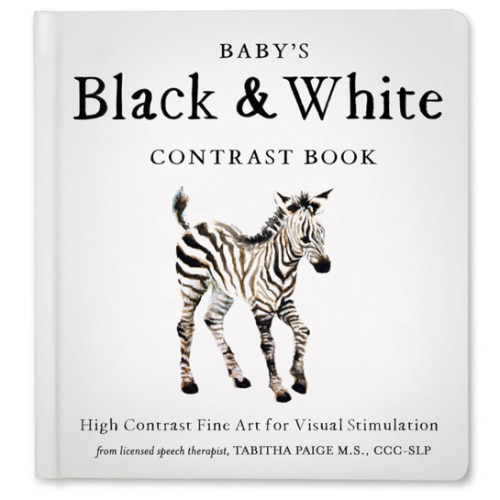 Baby's Black and White Contrast Book: High-Contrast Art for Visual Stimulation at Tummy Time (Tabitha Paige Children's Book Series)
