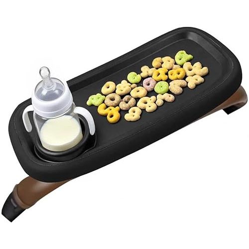 Snack Tray Compatible with Nuna Strollers, Stroller Tray Attachment Fits for Nuna, Stroller Trays with Cup Holder, Strollers Cup Holder, Easy to Install, Ideal for Strollers Accessories