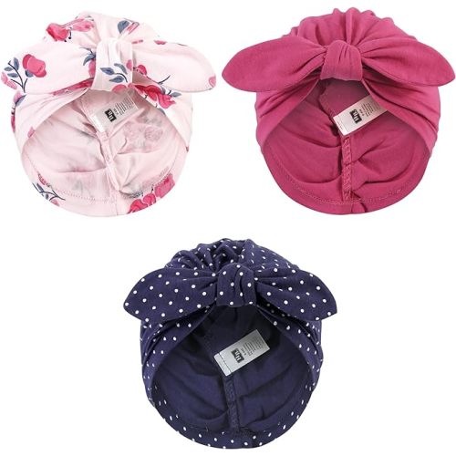 Hudson Baby Infant Girls Turban Cotton Headwraps