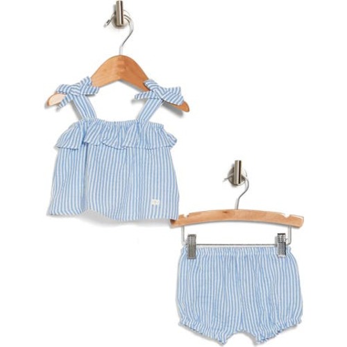 Cotton Seersucker Tank & Shorts Set