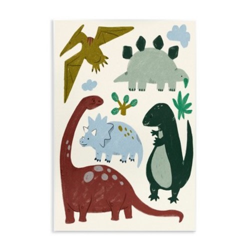 Stupell Industries Colorful Dinosaur Friends Wall Plaque Art, 10" x 15"