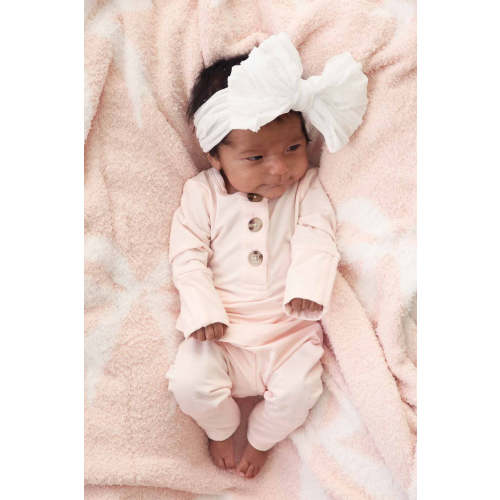 2pc Bamboo Button Top & Bottom in Pearl Pink | Caden Lane