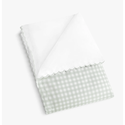Picnic Gingham Baby Duvet - Green