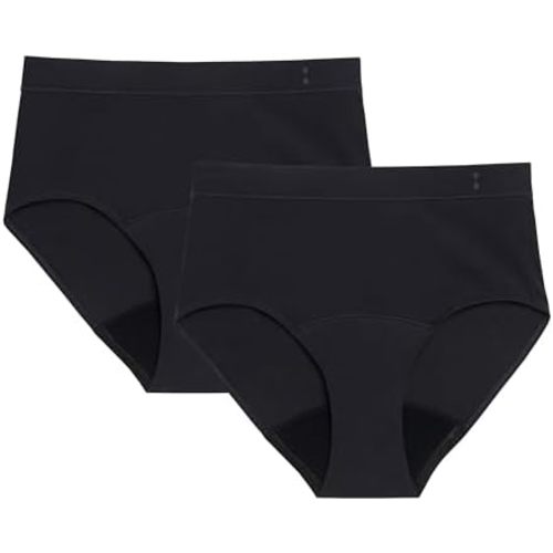 Thinx for All Hi-Waist Period Underwear, Holds 12 Tampons*, Leakproof, Odor Control, 2-Pack Reusable