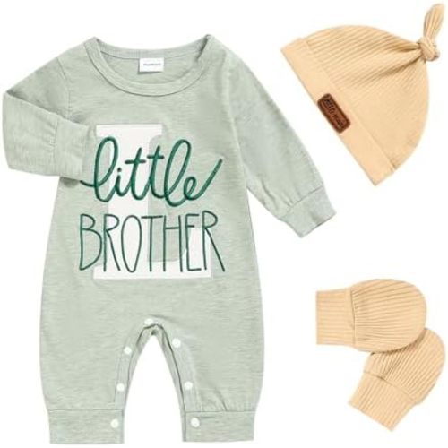 Newborn Romper Baby Boy Cotton Jumpsuit New Baby Hat Gloves Romper Coming Home Clothes Outfits