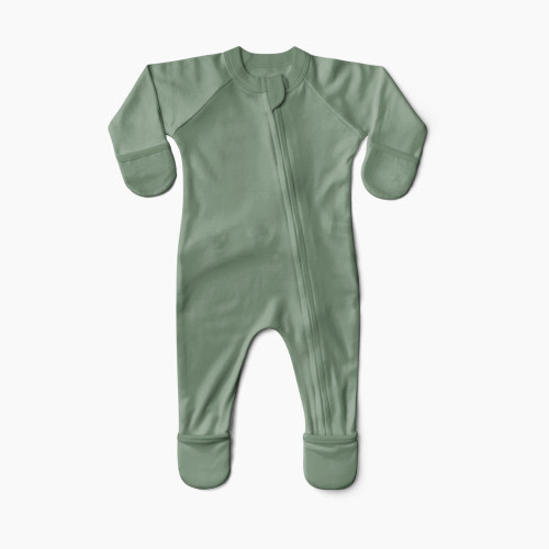 Goumi Kids Mountain Collection Organic Cotton Footie - Glacier, 3-6m