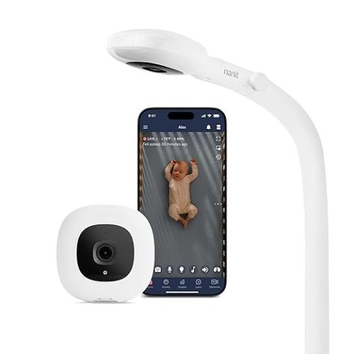 Nanit Smart Baby Video Monitor - Camera & Floor Stand - 1080p Wi-Fi Camera | Pro edition, 2-way audio, sound/motion/cry notifications, night vision, see your baby from anywhere, video camera