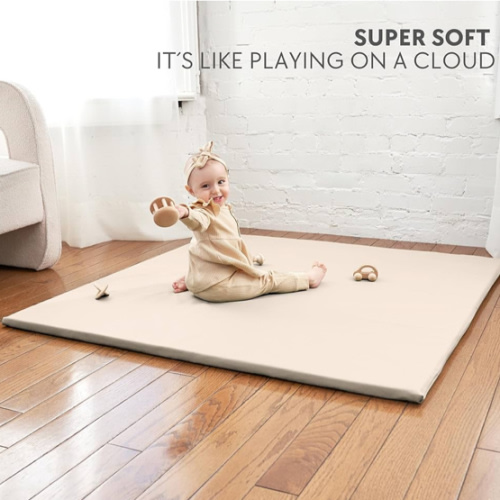 Stylish Padded Baby Play Mat for Your Boy or Girl - Extra Thick & Super Soft Vegan Leather Floor Mat Creates A Safe Play Area for Little Ones - A Beautiful Playmat That Fits Nicely Into Any Playroom