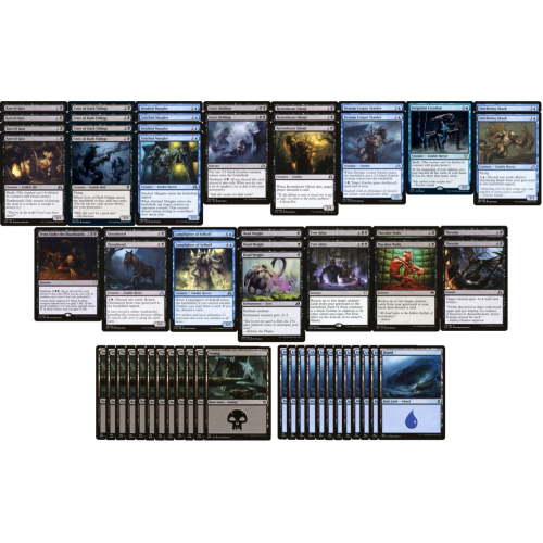 Blue Black Zombie Deck - 60 Cards - MTG Magic The Gathering - Ready to Play!!!