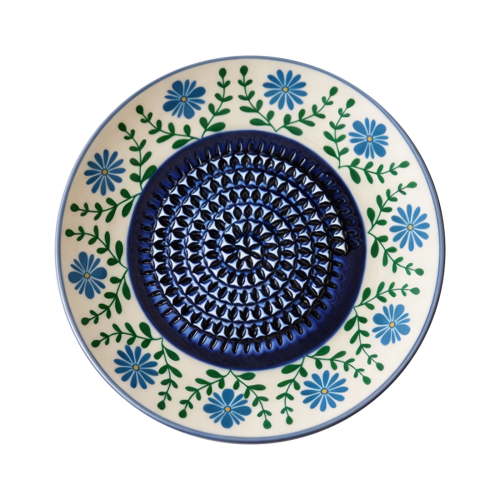 WeeWhimsy Ceramic Garlic Grater Plate for Garlic,Chocolate,Tomato,Cheese and More 4.6" Plate Peeler Grater Bowl