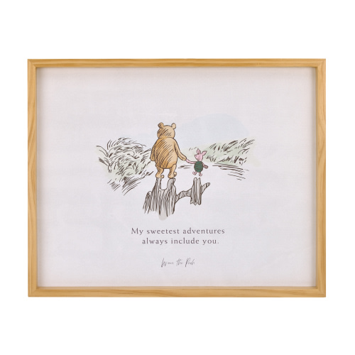 Disney Classic Pooh My Sweetest Adventures Framed Canvas Wall Décor