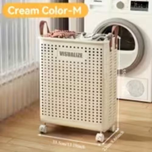 large capacity pp material rolling laundry cart lid - Temu