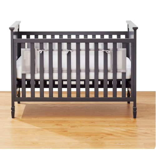 HALO Breathable Mesh Crib Liner for Full Sized Solid End Crib in White