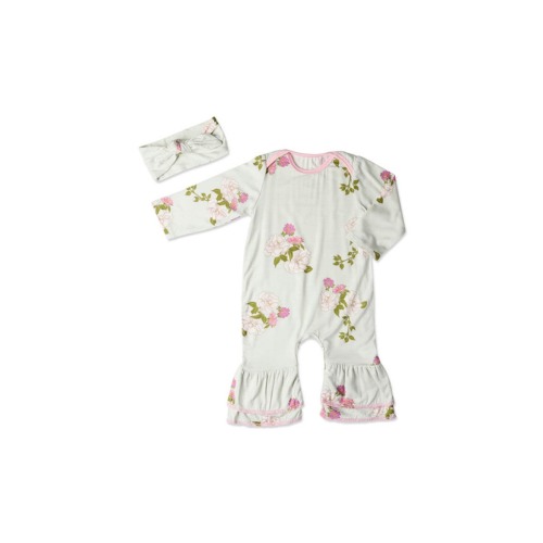 Ruffle Romper & Head Wrap Set