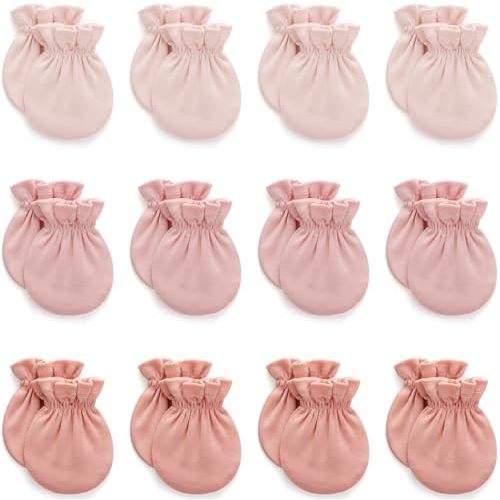 Pro Goleem Newborn Baby Mittens 100% Cotton No Scratch Soft Breathable Gloves for Boys&Girls 0-6 Months Baby Essentials