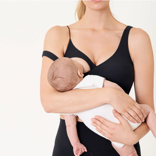 MOMANDA Women's Natrelax® Nursing Crop Tank Top - V Neck