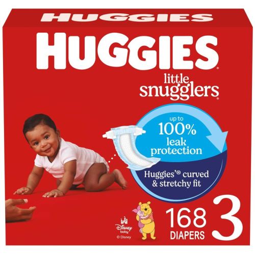 Huggies Little Snugglers Gentle Protection Diapers- Size 3 - 168ct