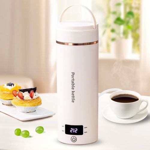 Amazon.com: Travel Electric Kettle Portable Mini Kettle,Small Hot Water Boiler with 4 Temperature Settings,304 Stainless Steel,Fast Boiling Water with Auto Shut-Off and Boil Dry Protection,400ml (Beige, 400ML): Home & Kitchen