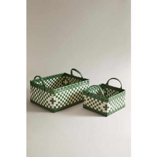WOVEN BASKET - Green | ZARA United States