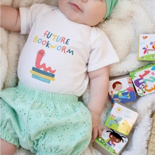 Future Bookworm Baby Onesie
