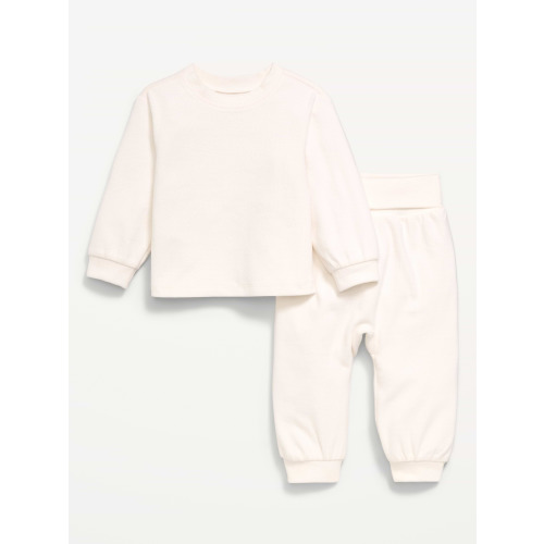 Cozy-Knit Long-Sleeve Top and Leggings Set for Baby