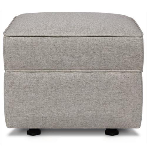 Namesake Willa-Alden Modern Classic Grey Eco-Performance Gliding Ottoman  | Kathy Kuo Home