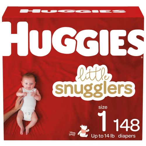 Huggies Little Snugglers Baby Diapers, Size 1, 148 Ct
